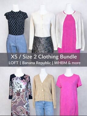 XS Size 2 Clothing Bundle LOFT
Banana Republic WHBM 8pc Work
Casual Capsule